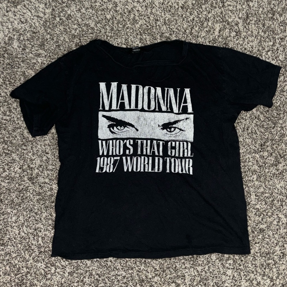 Forever 21 Madonna Cut Out Graphic Tee